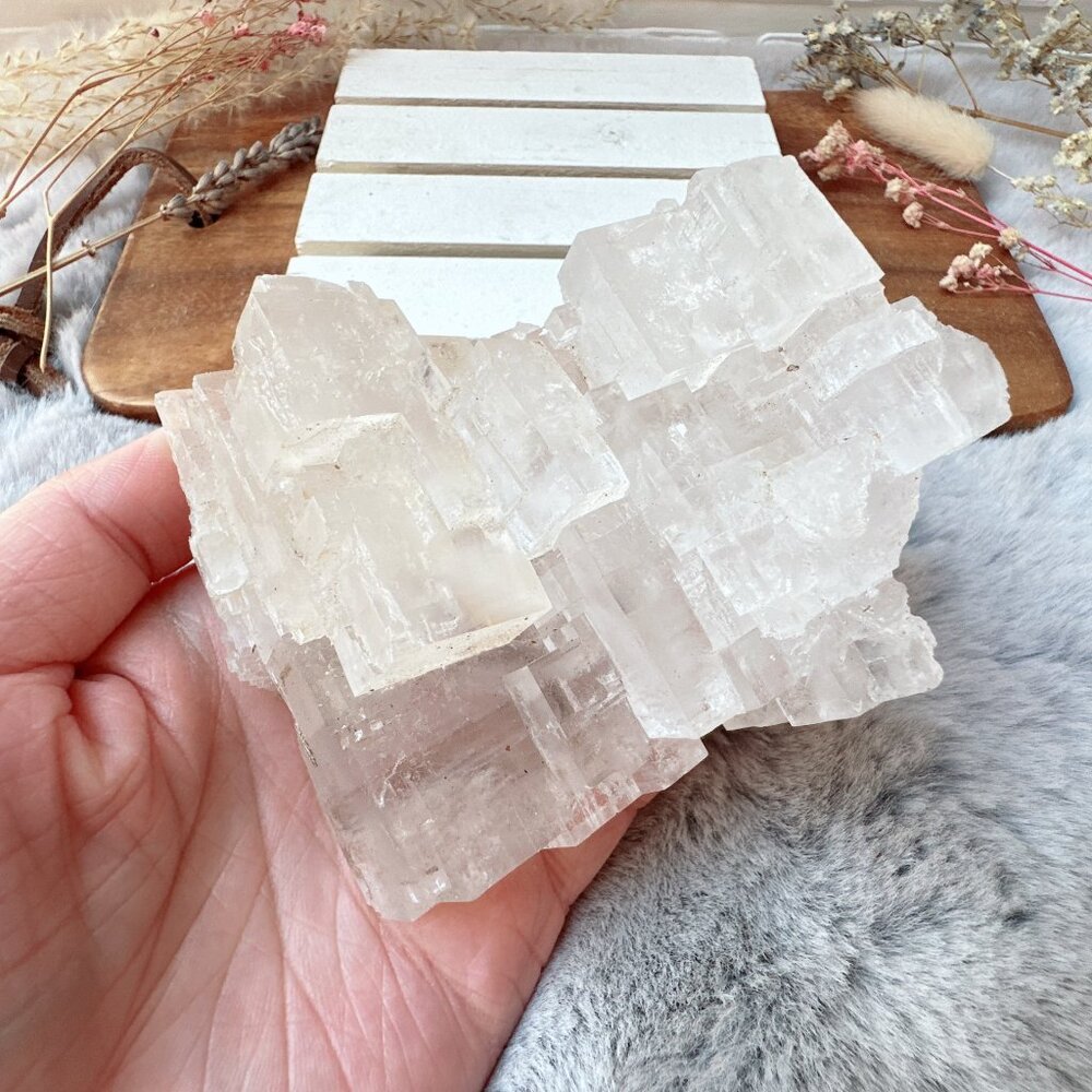 Gorgeous Halite Salt Crystal Cluster from Morroco